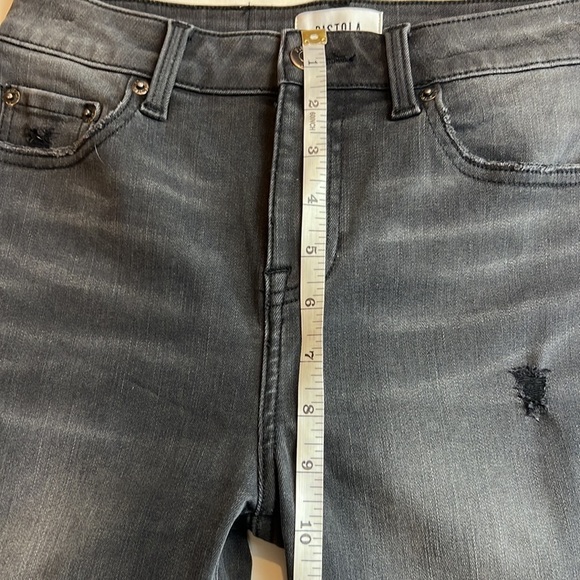 PISTOLA 
Audrey Mid Rose Skinny Stretch Jean Lisbon Grey/Black 26 New - Picture 8 of 9